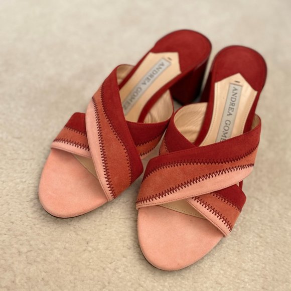 Andrea Gomez Debi mules red & pink-THE color of summer 2023! - Picture 10 of 10